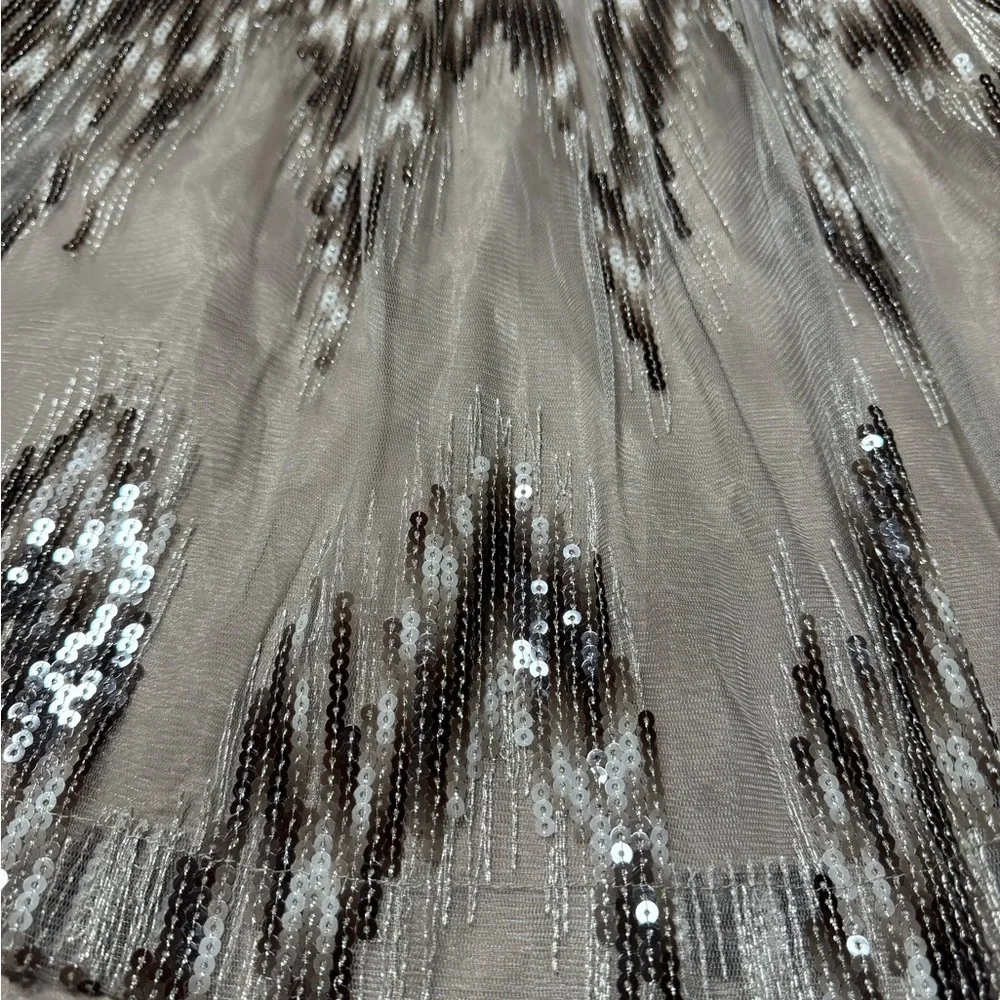 ANTONIO MELANI Beige Sequin Mini Skirt new no tags - Picture 6 of 8
